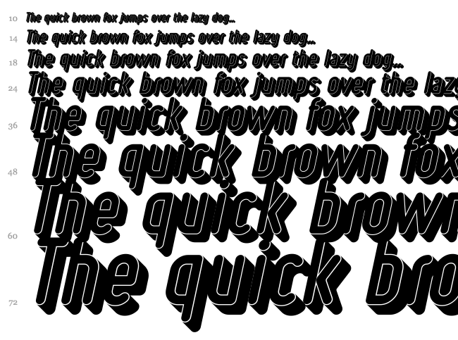 Ruler Volume font waterfall